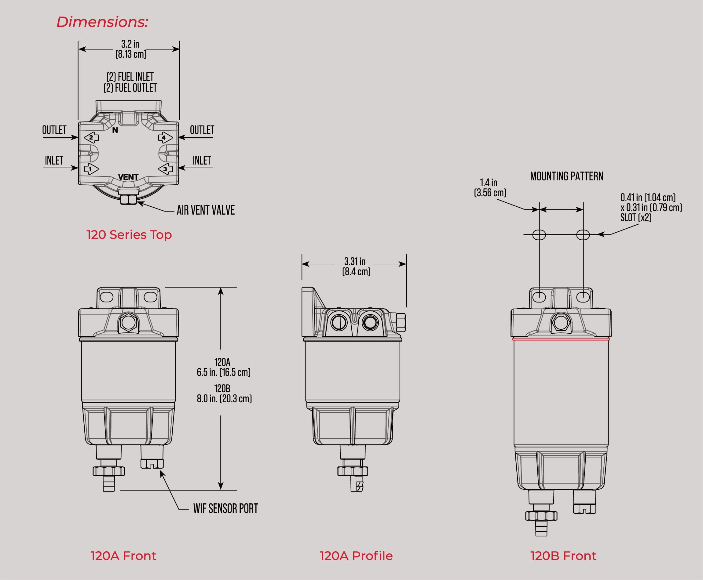 Racor 120 Series Diesel Fuel Filter HWL GROUP